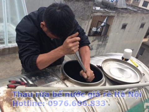 Thau rửa bể nước tại Hà Nội. Dịch vụ vệ sinh bể nước Giá Rẻ, Uy Tín